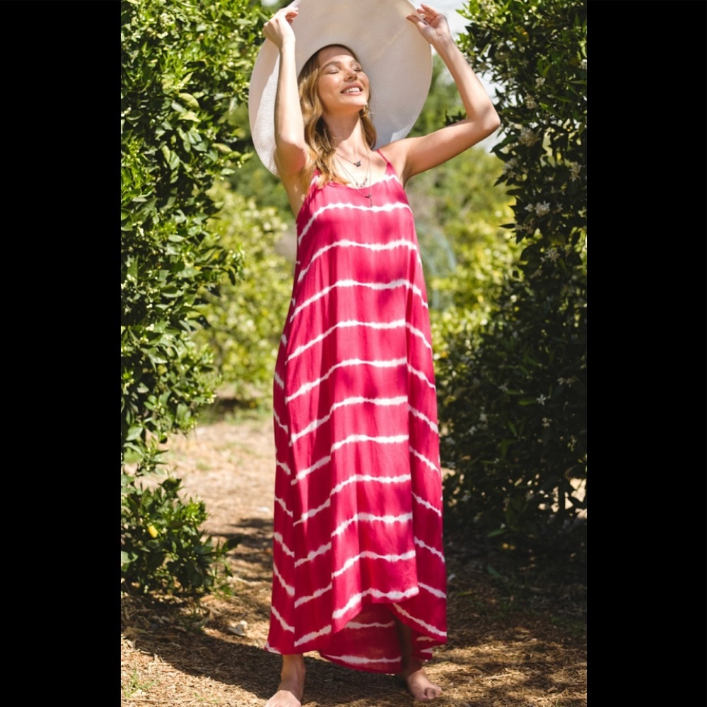 Elysian tie dye maxi dress.